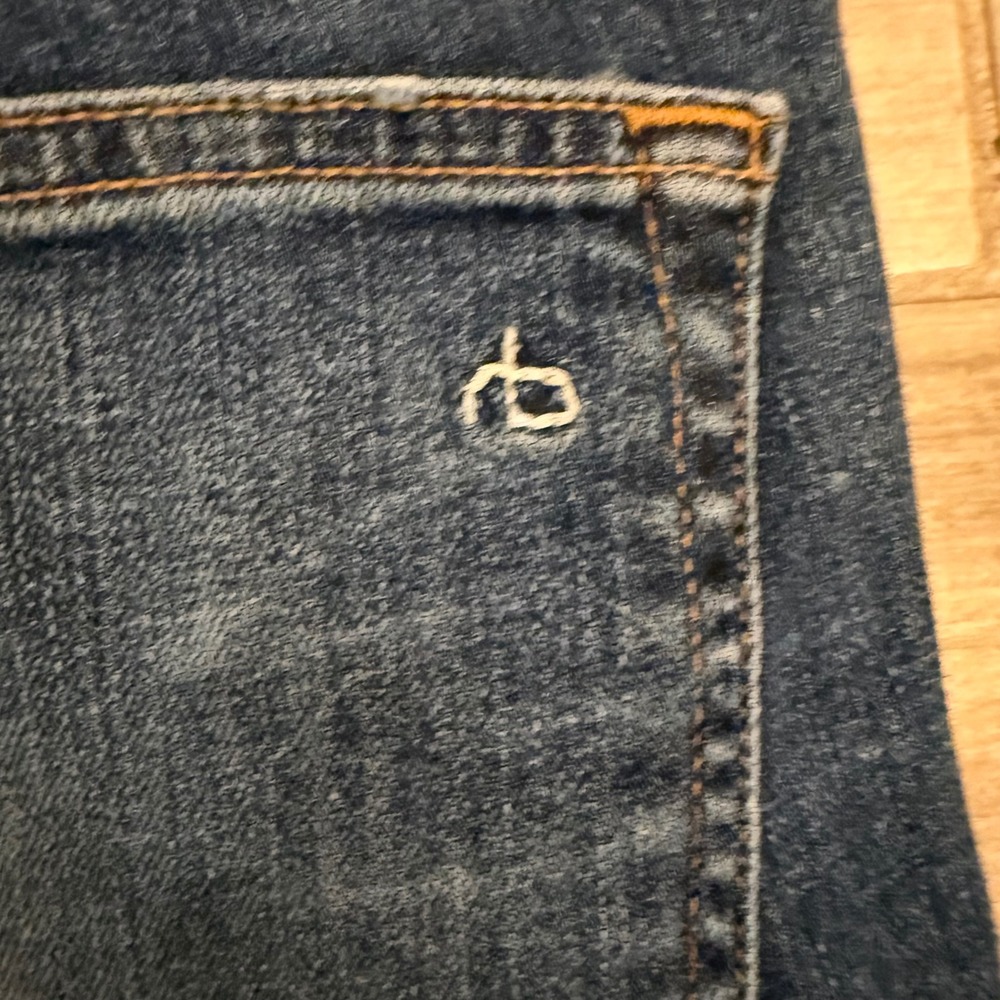Rag & Bone Surfer Rep Distressed Skinny Jeans Blue Raw Hem 27 W1590K510SUP - Picture 6 of 8